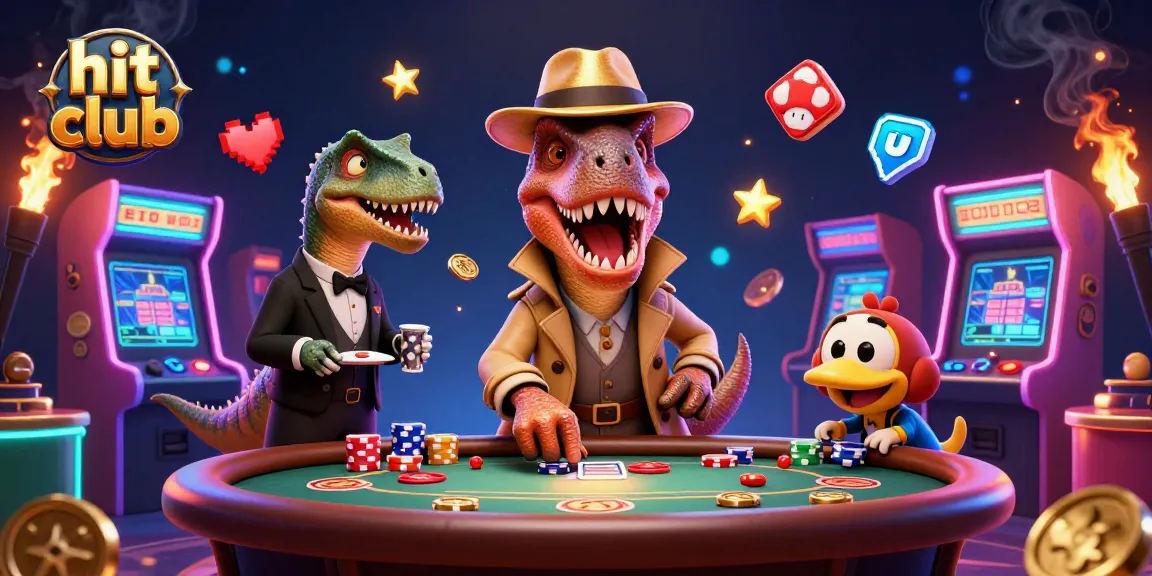 Watch the hit club velociraptor cunningly counting cards at a blackjack table.